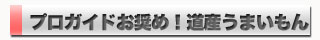 プロガイドお奨め！道産品うまいもん